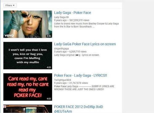 pokerface歌曲在线播放